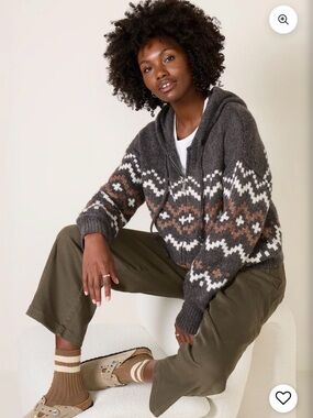 Sanctuary Fair Isle Hoody - size XS